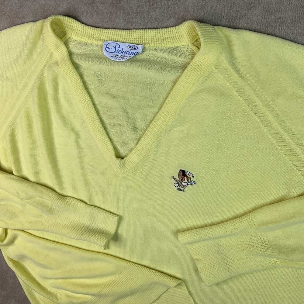 Vintage Pickering Sweater Men Sz 2XL Philadelphia Cricket Club Golf V-Neck